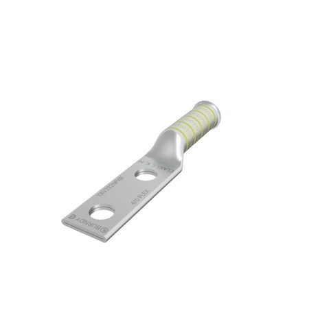 Burndy Cu compression long barrel flex conductor, 2 holes/W/O/ insp window, 4 YAV292NFXB